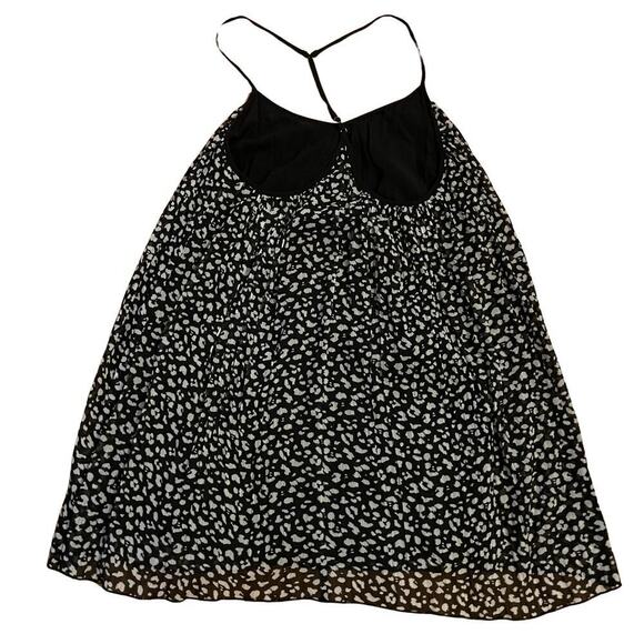 Abercrombie & Fitch S Pleated Racerback Mini Dress | Black White Print EUC - Picture 6 of 7